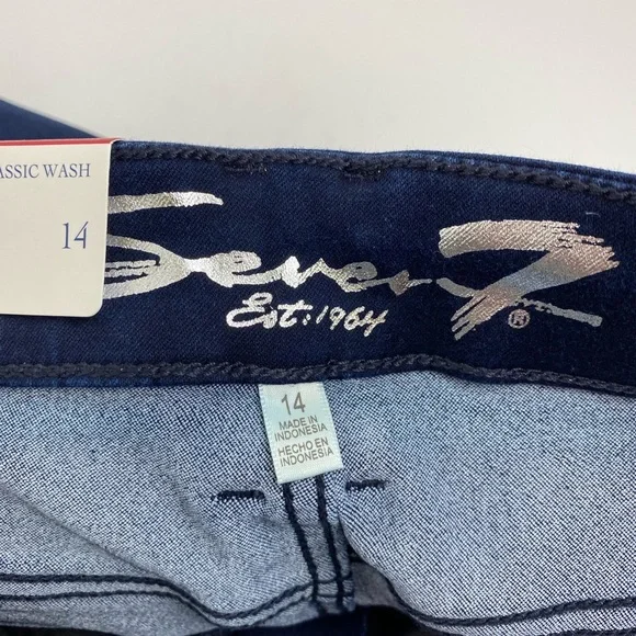 Seven7 size 14 Women’s Blue Denim High Rise Skinny Ankle Crop Jeans - Picture 5 of 6